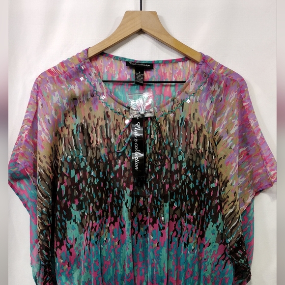 NWT Club Z Colletion Artsy Dress Women's M Multicolor Retro 90s Y2K Party - Picture 2 of 10